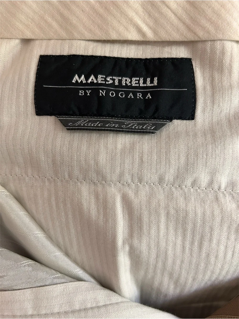 Men’s Vintage Maestrelli by Nogara Brown Wool Pleated Trousers From Italy 34/32